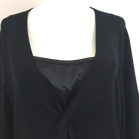 Apostrophe M 3/4 Sleeve Fine Knit Sweater Top Cami - Picture 5 of 7